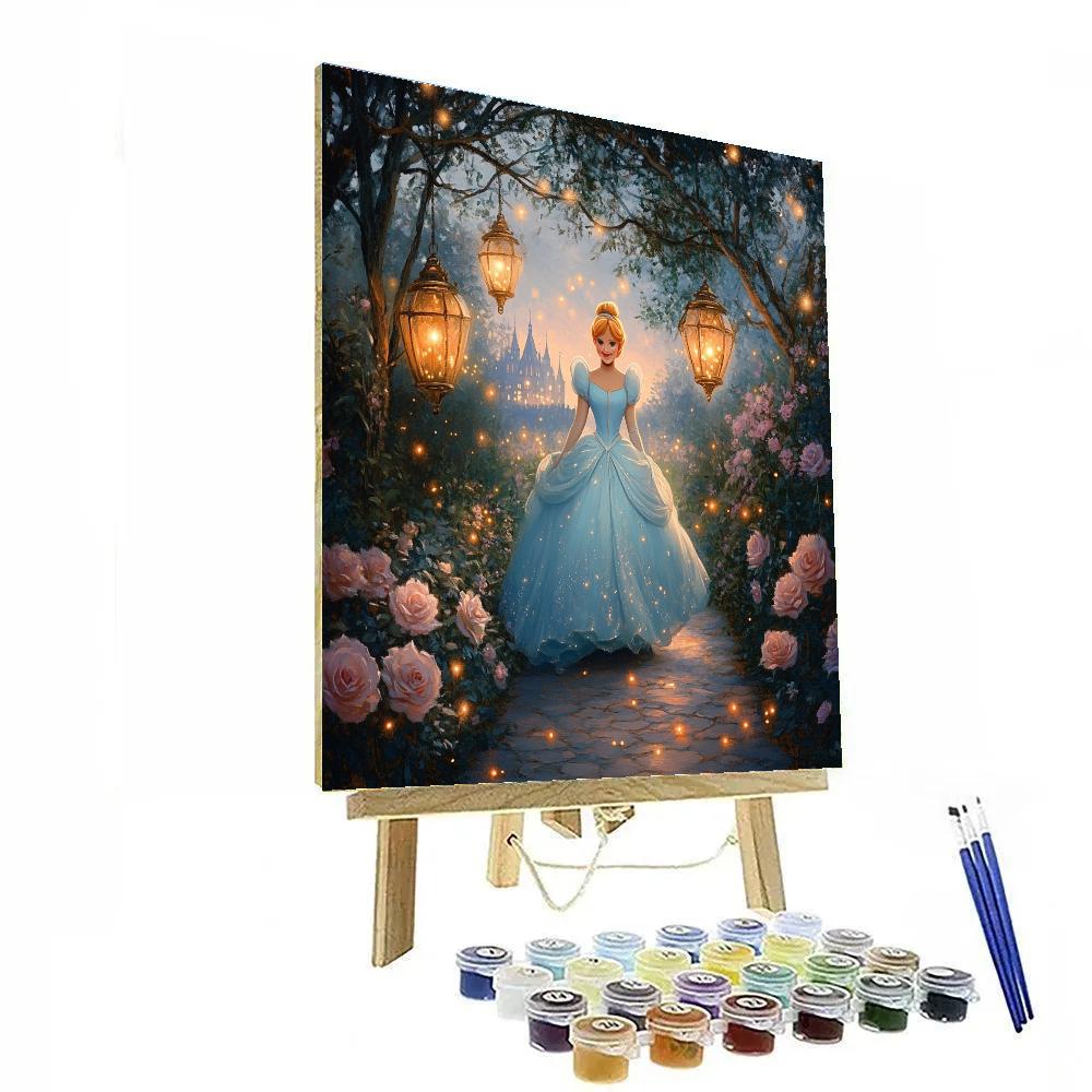Cinderella Enchanted Garden Lanterns paint by numbers