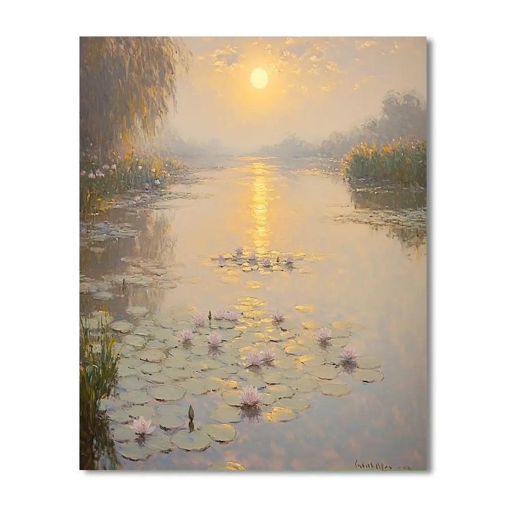 Claude Monet Inspired Water Garden Eclipse paint by numbers