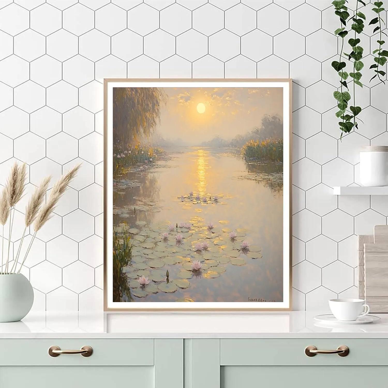 Claude Monet Inspired Water Garden Eclipse paint by numbers