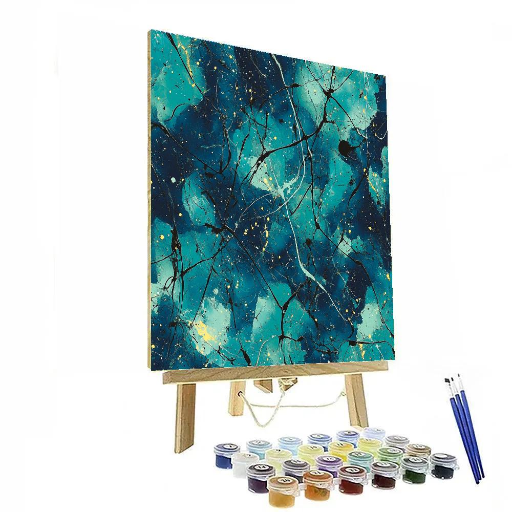 Jackson Pollock Inspired Boreal Aurora Dripfield Numbered painting kits
