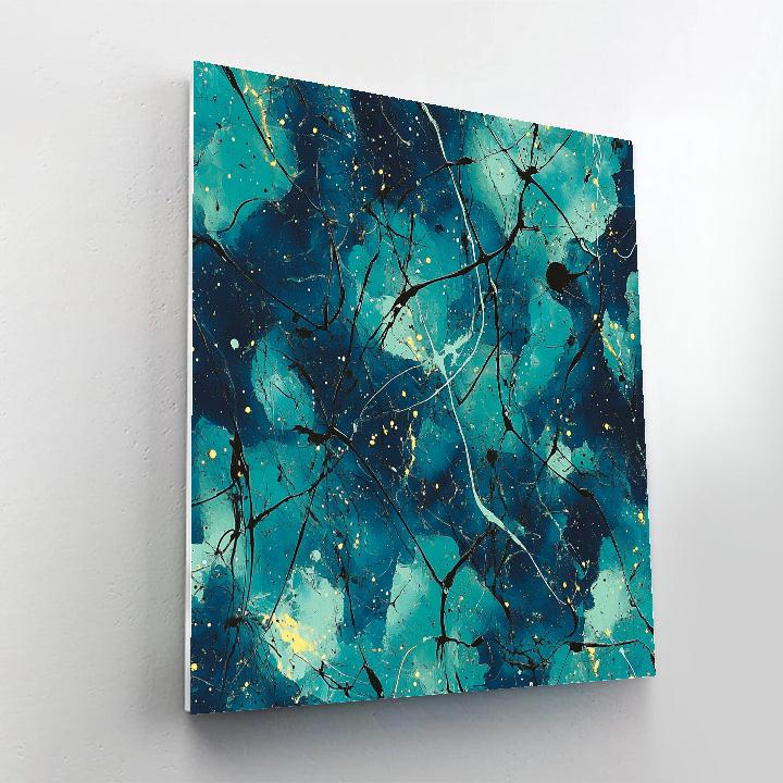 Jackson Pollock Inspired Boreal Aurora Dripfield Numbered painting kits