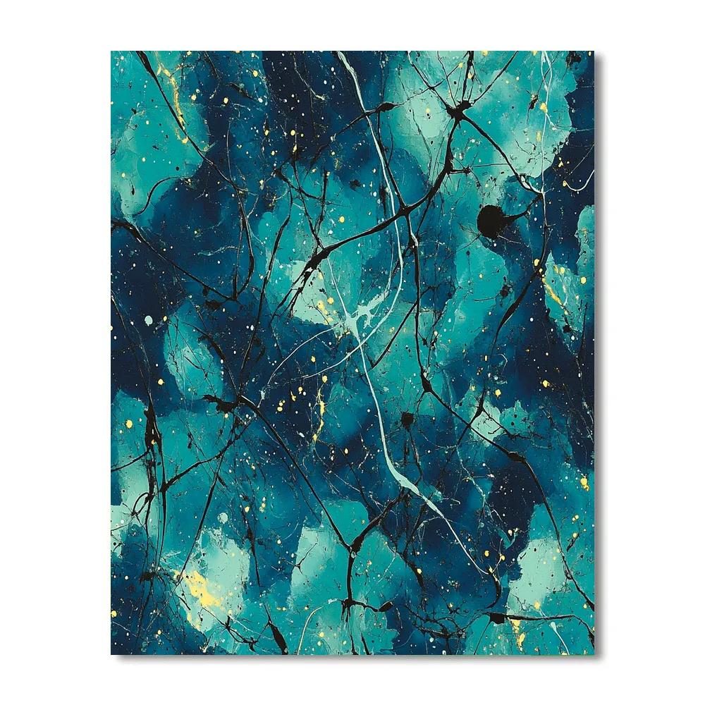 Jackson Pollock Inspired Boreal Aurora Dripfield Numbered painting kits