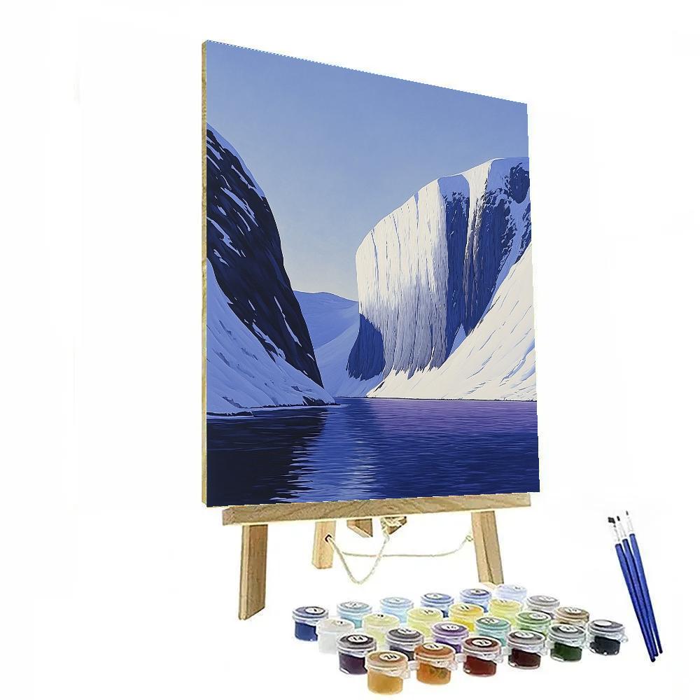 Lawren Harris Inspired Cathedral Ridge And Silent Fjord Painting by numbers kit