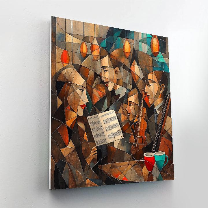 Pablo Picasso Inspired Cubist Jazz Cafe Friends Paint by numbers art