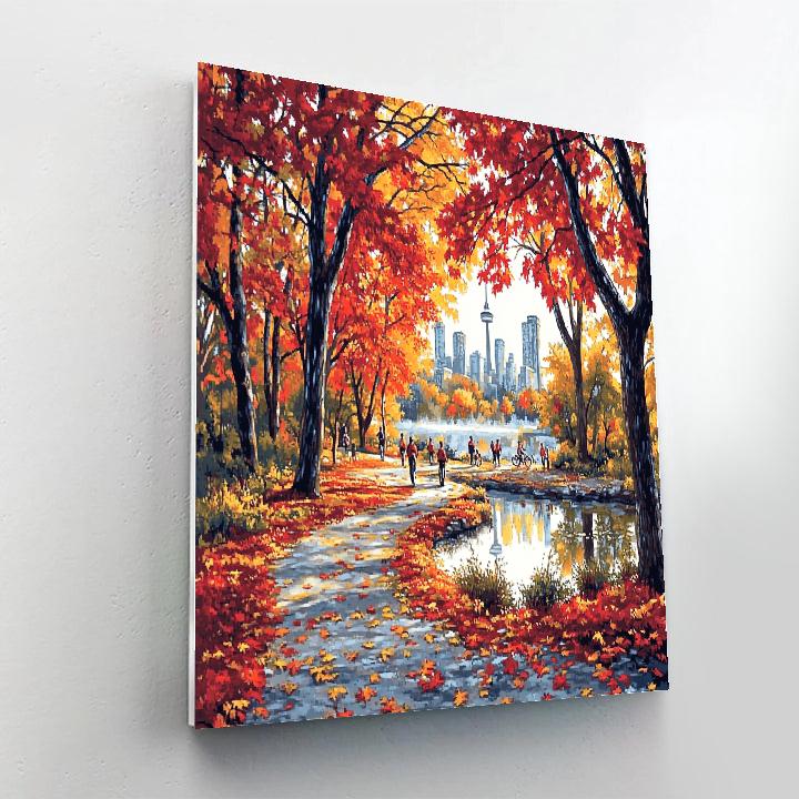 Autumn Paths In High Park Toronto Canada Number painting
