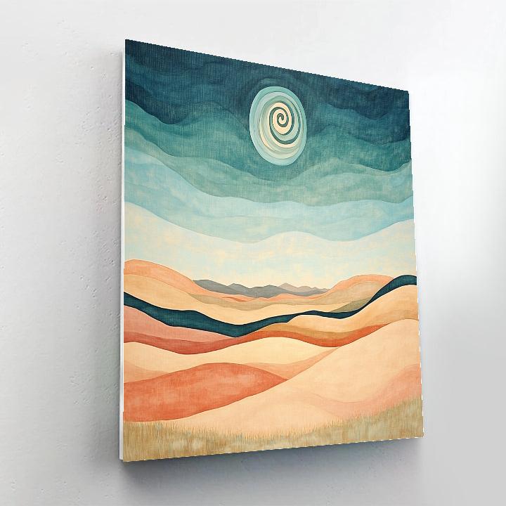 Georgia O’Keeffe Inspired Painted Desert Hills Under Spiral Sky Paint by numbers kits