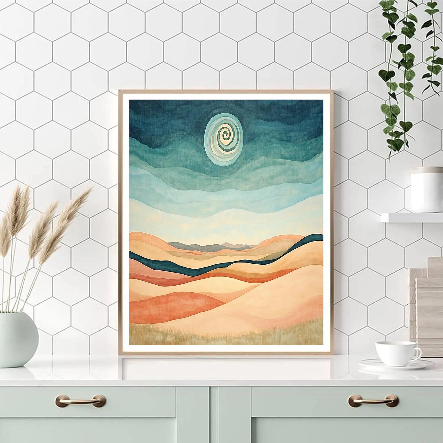 Georgia O’Keeffe Inspired Painted Desert Hills Under Spiral Sky Paint by numbers kits