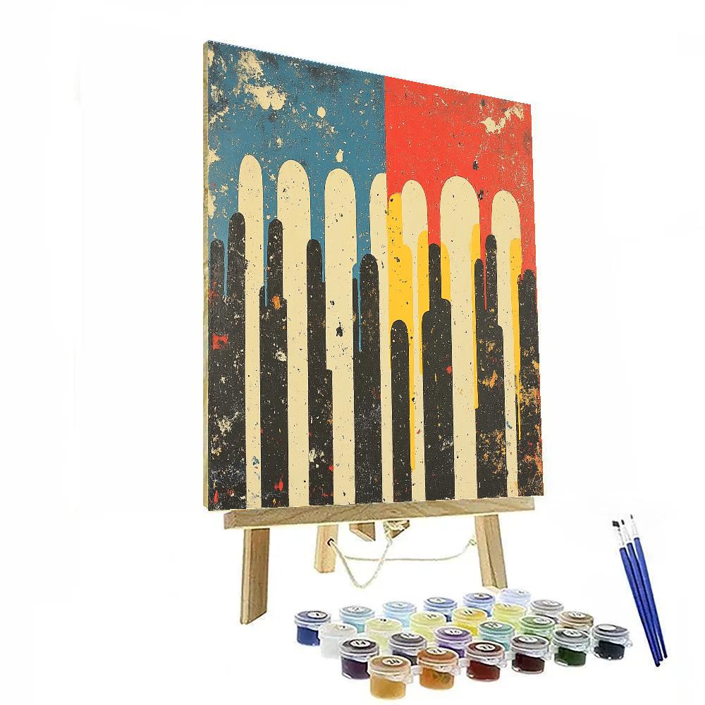 Jackson Pollock Inspired Monsoon Pressure Rhythms Painting by numbers kit