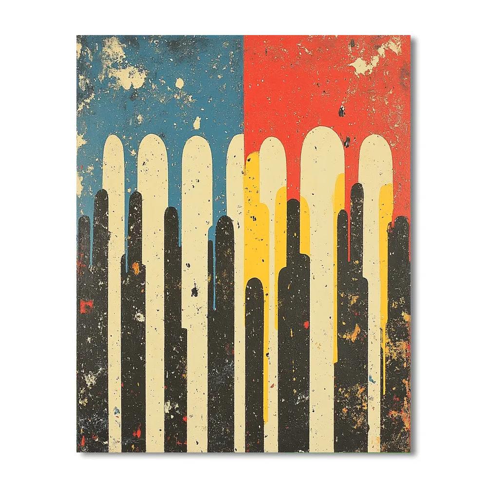 Jackson Pollock Inspired Monsoon Pressure Rhythms Painting by numbers kit