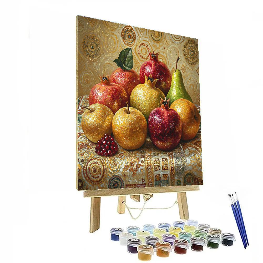 Gustav Klimt Inspired Golden Orchard Still Life Painting by numbers kit
