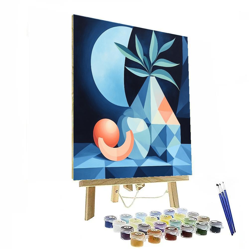 Pablo Picasso Inspired Cubist Nebula Orchard Still Life Paint by numbers art