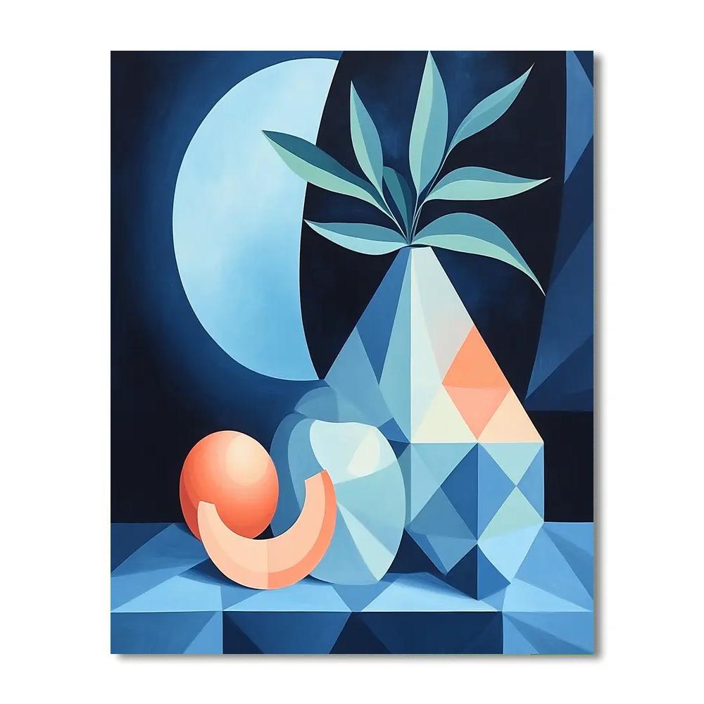 Pablo Picasso Inspired Cubist Nebula Orchard Still Life Paint by numbers art