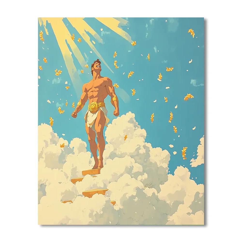 Hercules Cloud Top Training Day painting number kit
