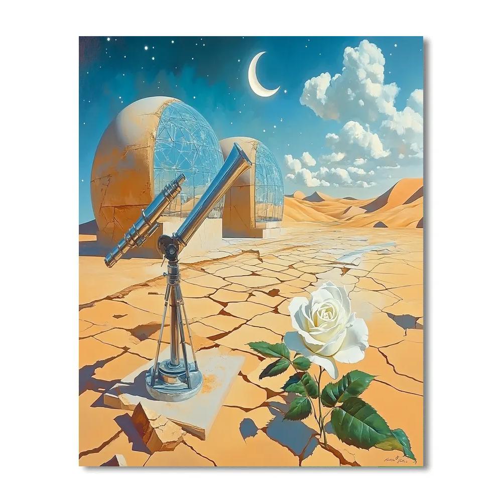 Salvador Dali Inspired Desert Observatory Dreams paint by number