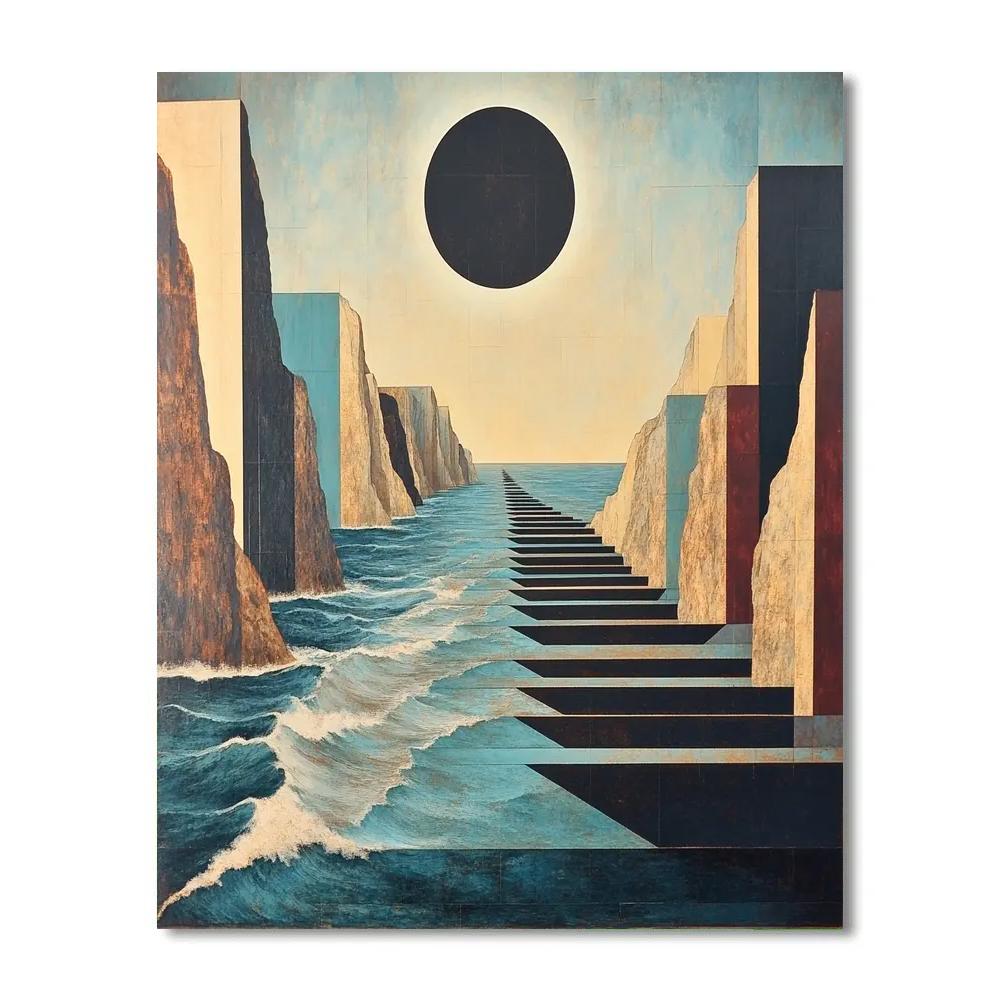 Pablo Picasso Inspired Fractured Coastal Monoliths At Eclipse Numbered painting kits