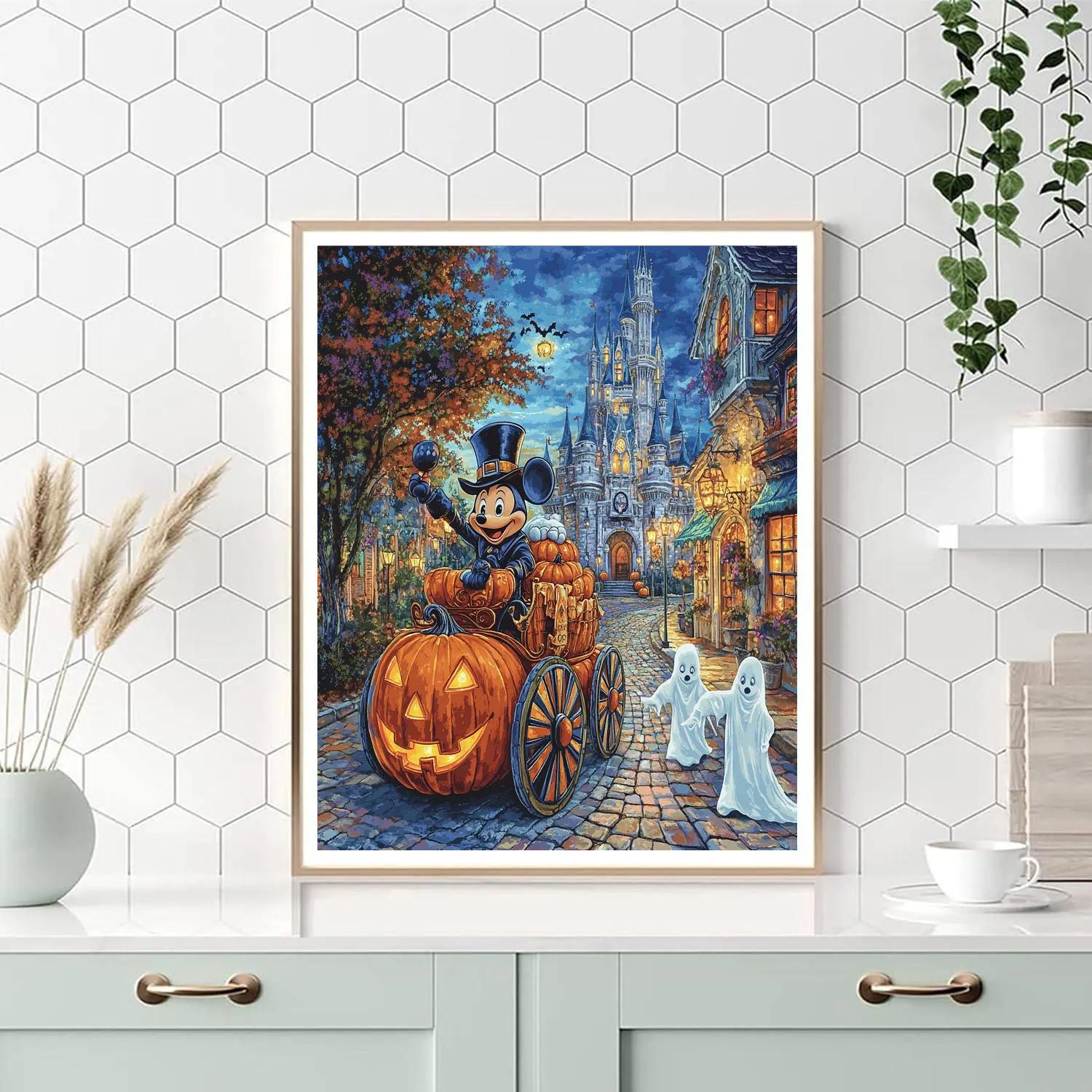Clocktower Pumpkin Carriage Parade Numbered painting kits
