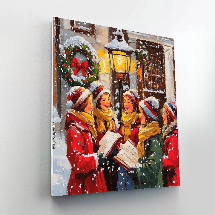 Carols Under The Lantern Snow DIY paint by numbers