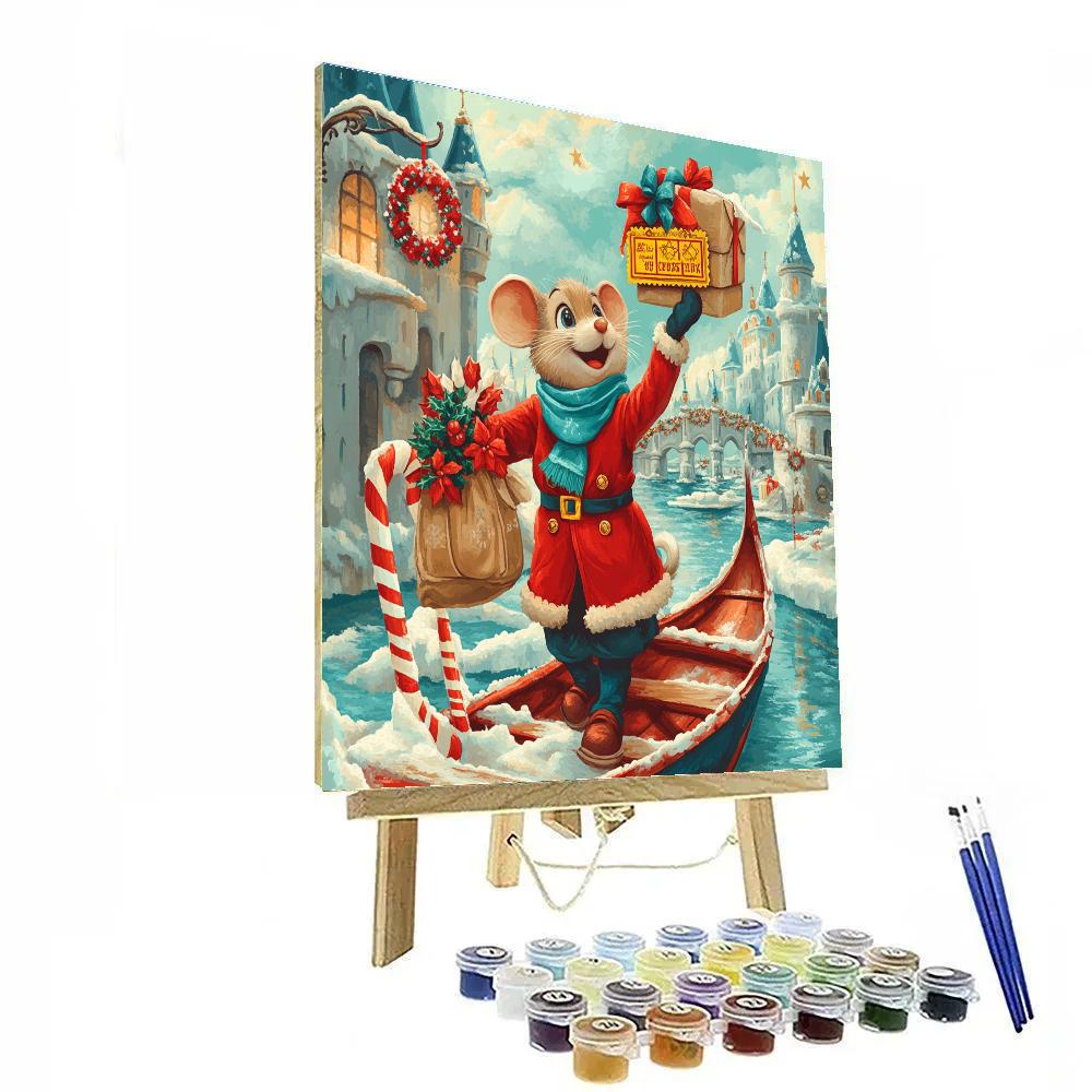 Candy Cane Skyway Over Castle Cove Paint by numbers art