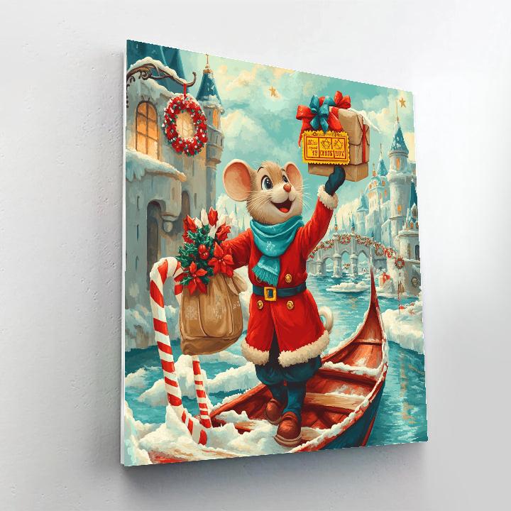 Candy Cane Skyway Over Castle Cove Paint by numbers art