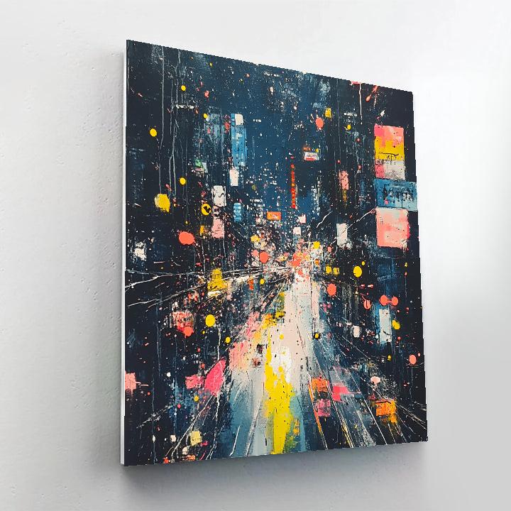 Jackson Pollock Inspired Citylights Night Pulse Painting by numbers kit