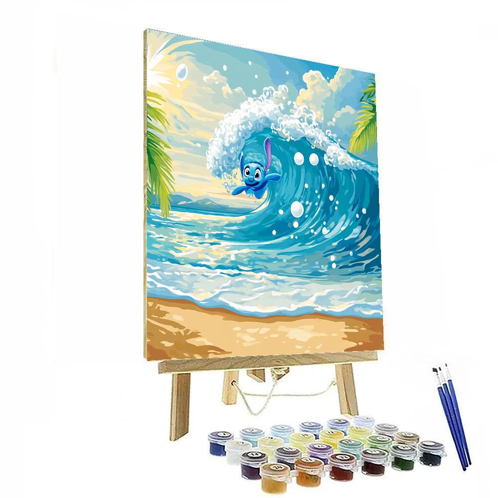 Stitch Tropical Bubble Surf Painting by numbers kit