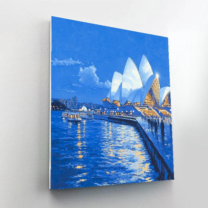 Blue Hour At The Sydney Opera House Promenade Sydney Australia Paint by numbers kits