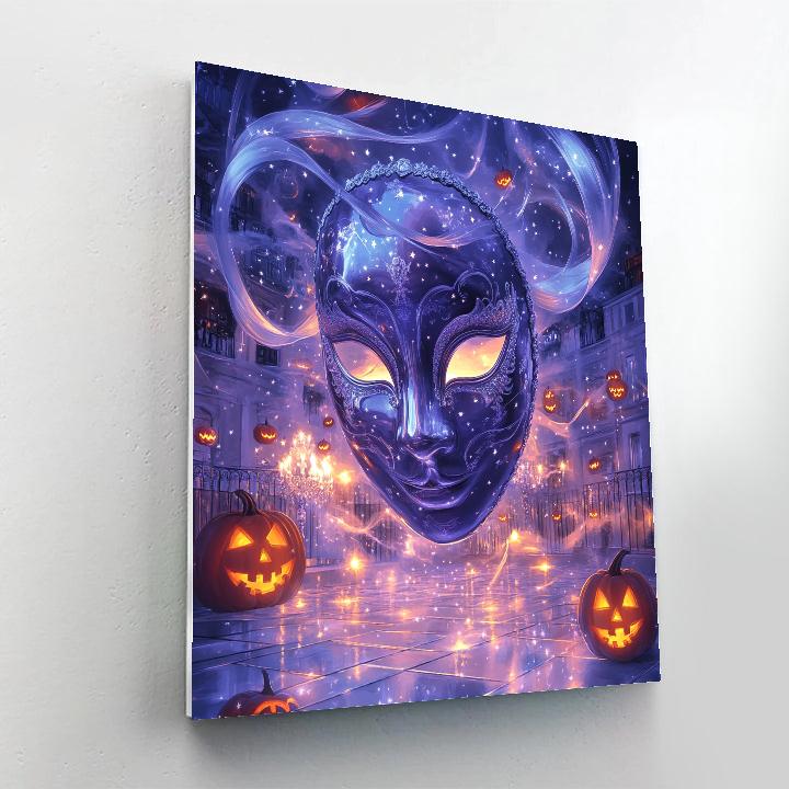 Masquerade Masks In Spooky Starlight DIY paint by numbers