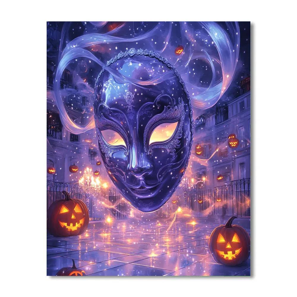 Masquerade Masks In Spooky Starlight DIY paint by numbers