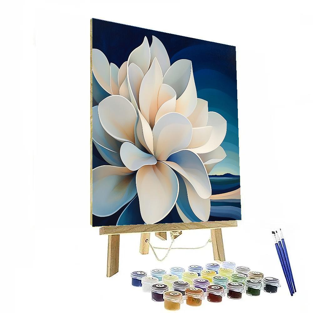 Georgia OKeeffe Inspired Moonlit Desert Flowers Paint by numbers kits