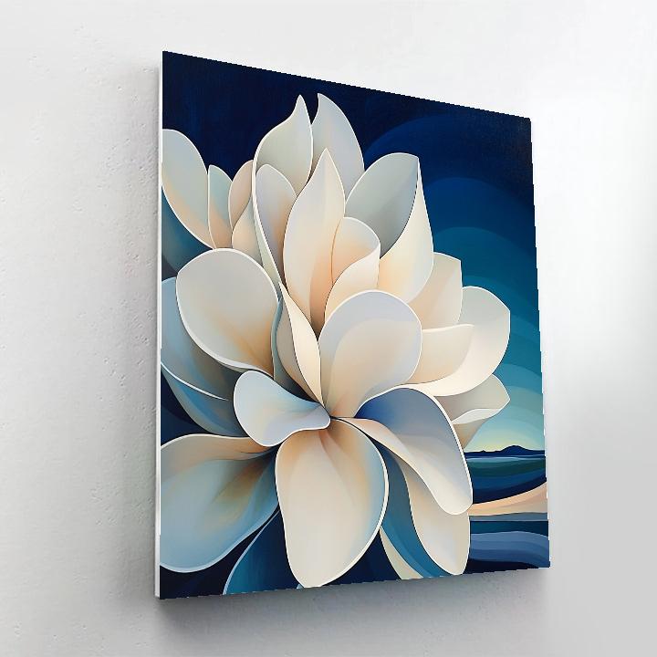 Georgia OKeeffe Inspired Moonlit Desert Flowers Paint by numbers kits