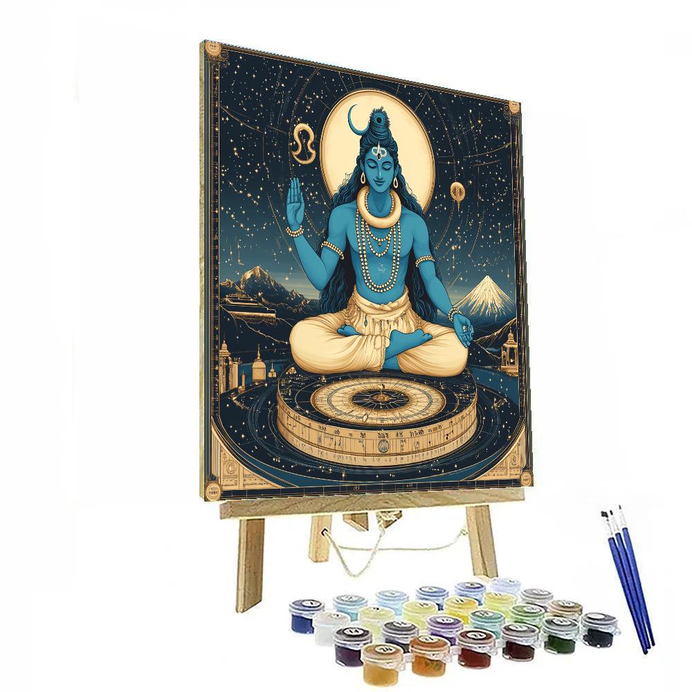 Lotus Observatory With Shiva In Silent Orbit Paint by numbers art