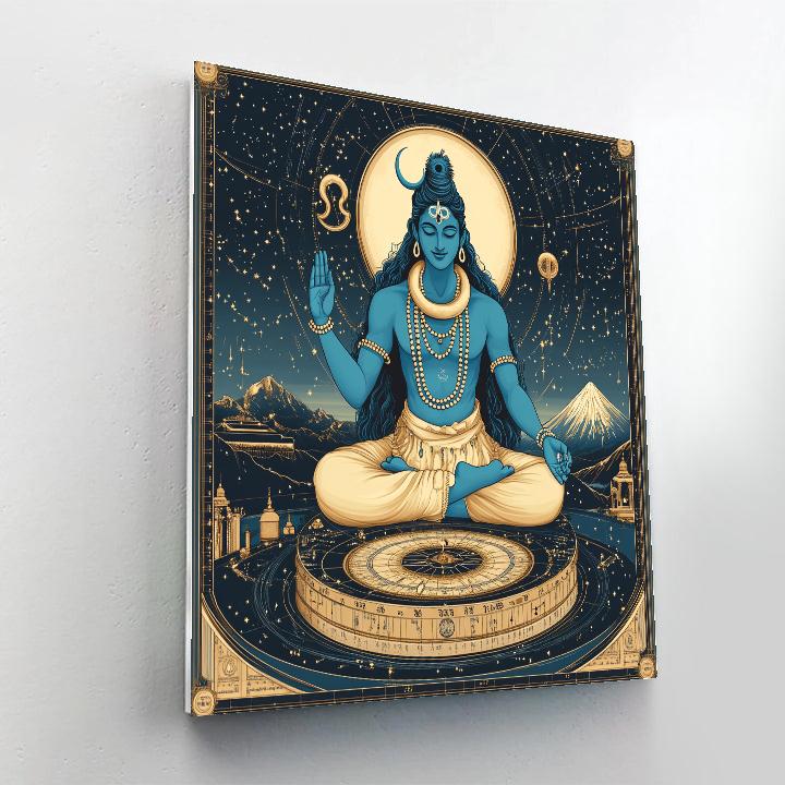Lotus Observatory With Shiva In Silent Orbit Paint by numbers art