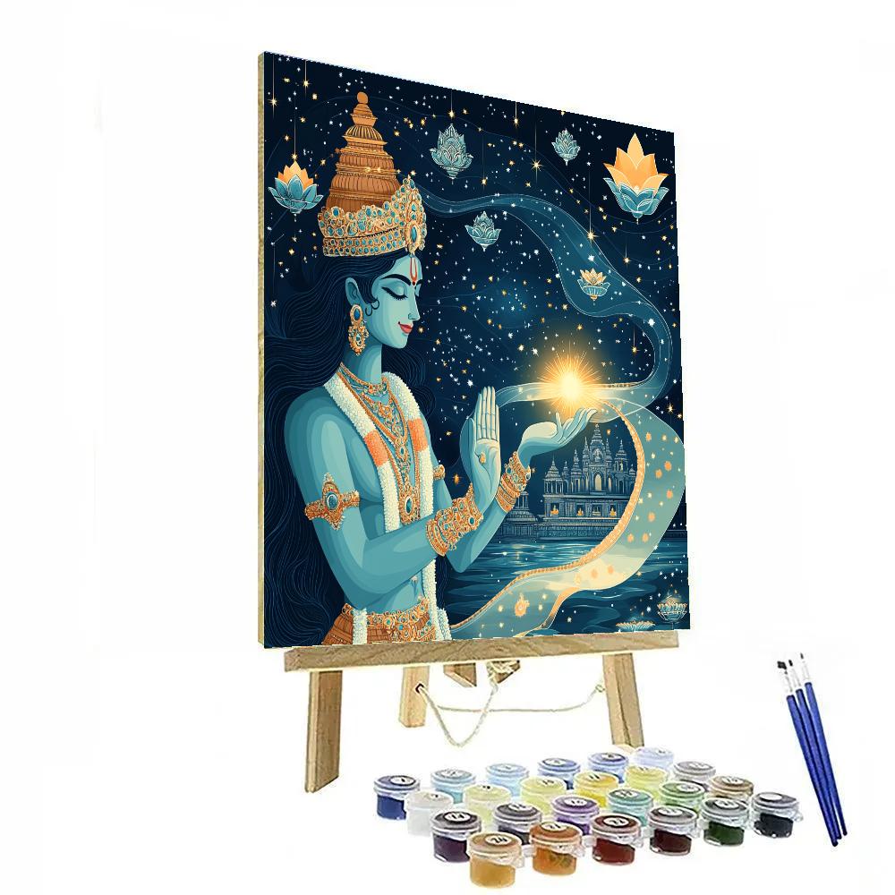 Vishnu Guiding The River Of Stars paint by numbers