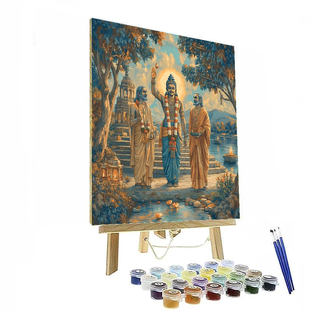Riverbank Debate With Brahma In The Middle Painting by numbers kit