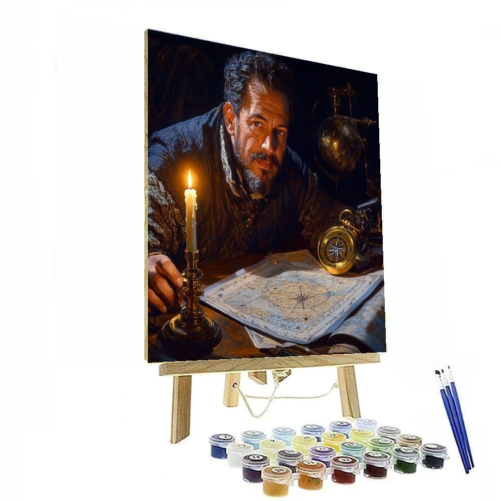 Rembrandt Inspired Candlelit Astronomer Study Paint by numbers art