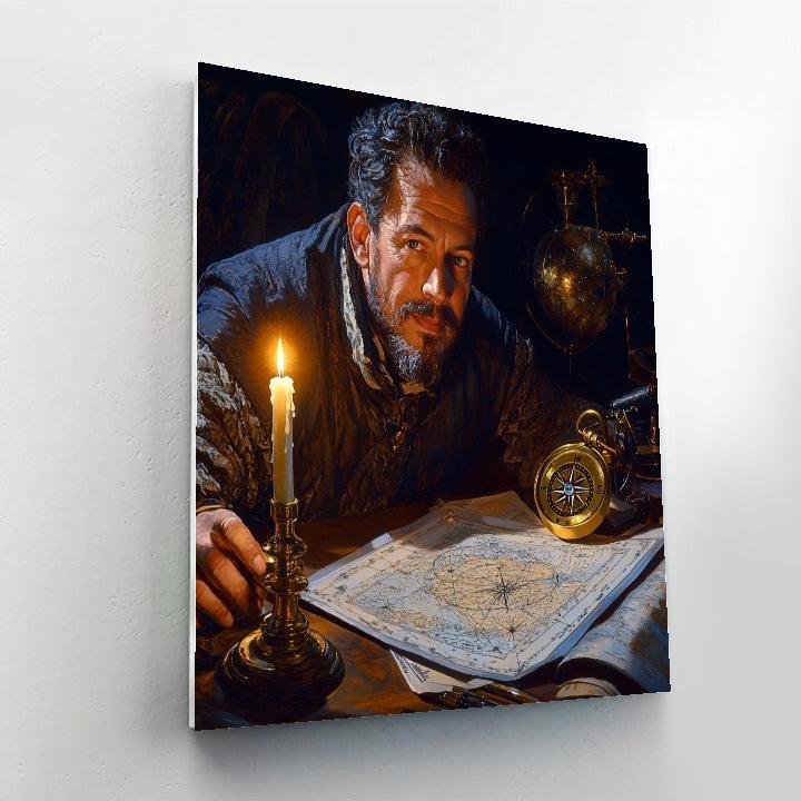 Rembrandt Inspired Candlelit Astronomer Study Paint by numbers art