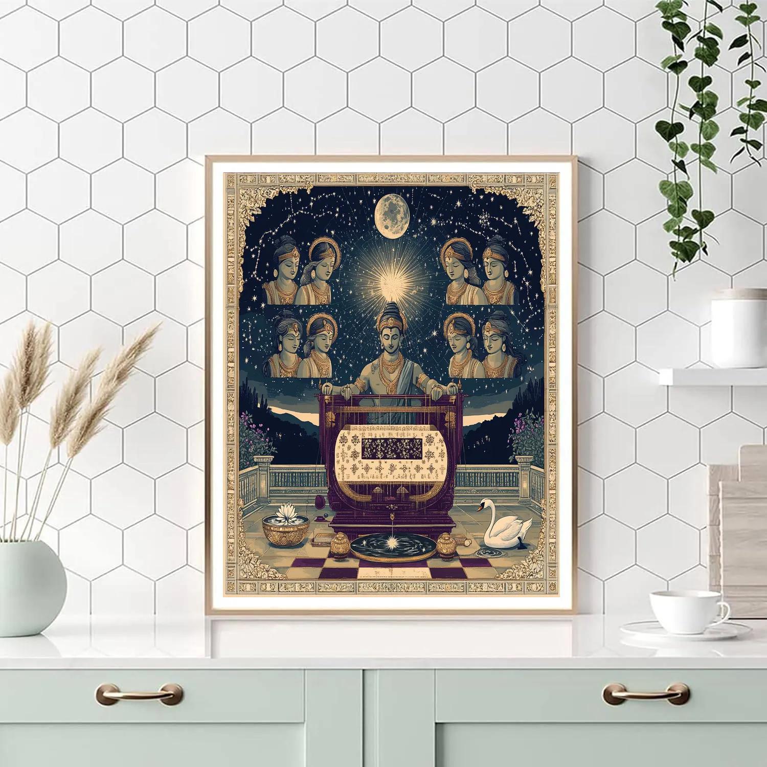 Celestial Workshop Brahma At The Loom DIY paint by numbers