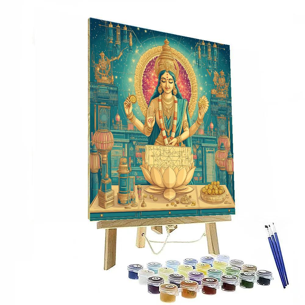 Prosperity Constellation Atlas With Lakshmi Paint by numbers art
