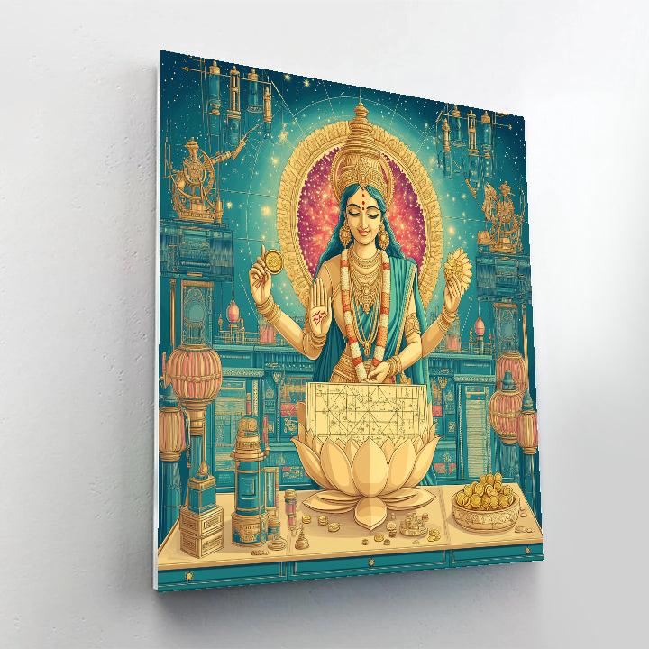 Prosperity Constellation Atlas With Lakshmi Paint by numbers art