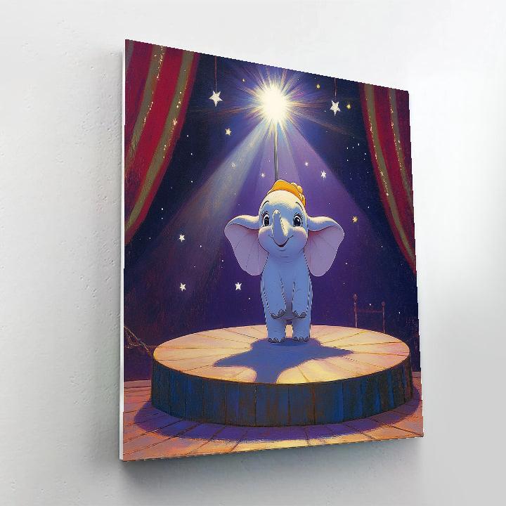 Dumbo Circus Star Spotlight Numbered painting kits
