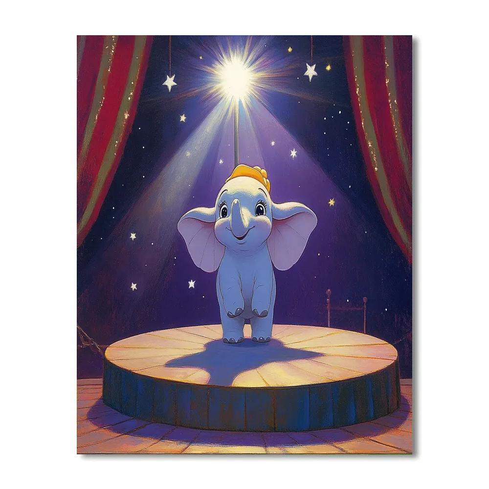 Dumbo Circus Star Spotlight Numbered painting kits