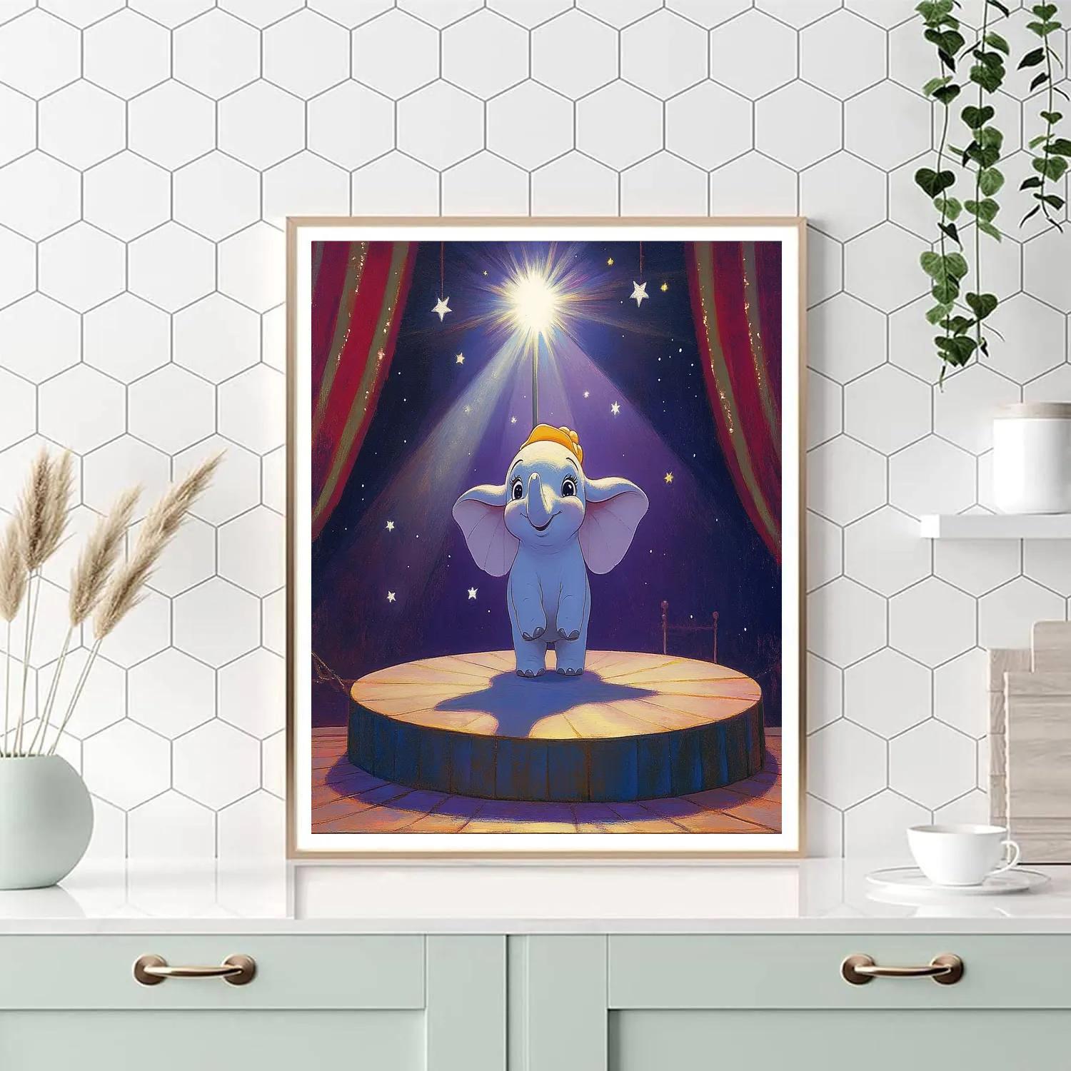 Dumbo Circus Star Spotlight Numbered painting kits