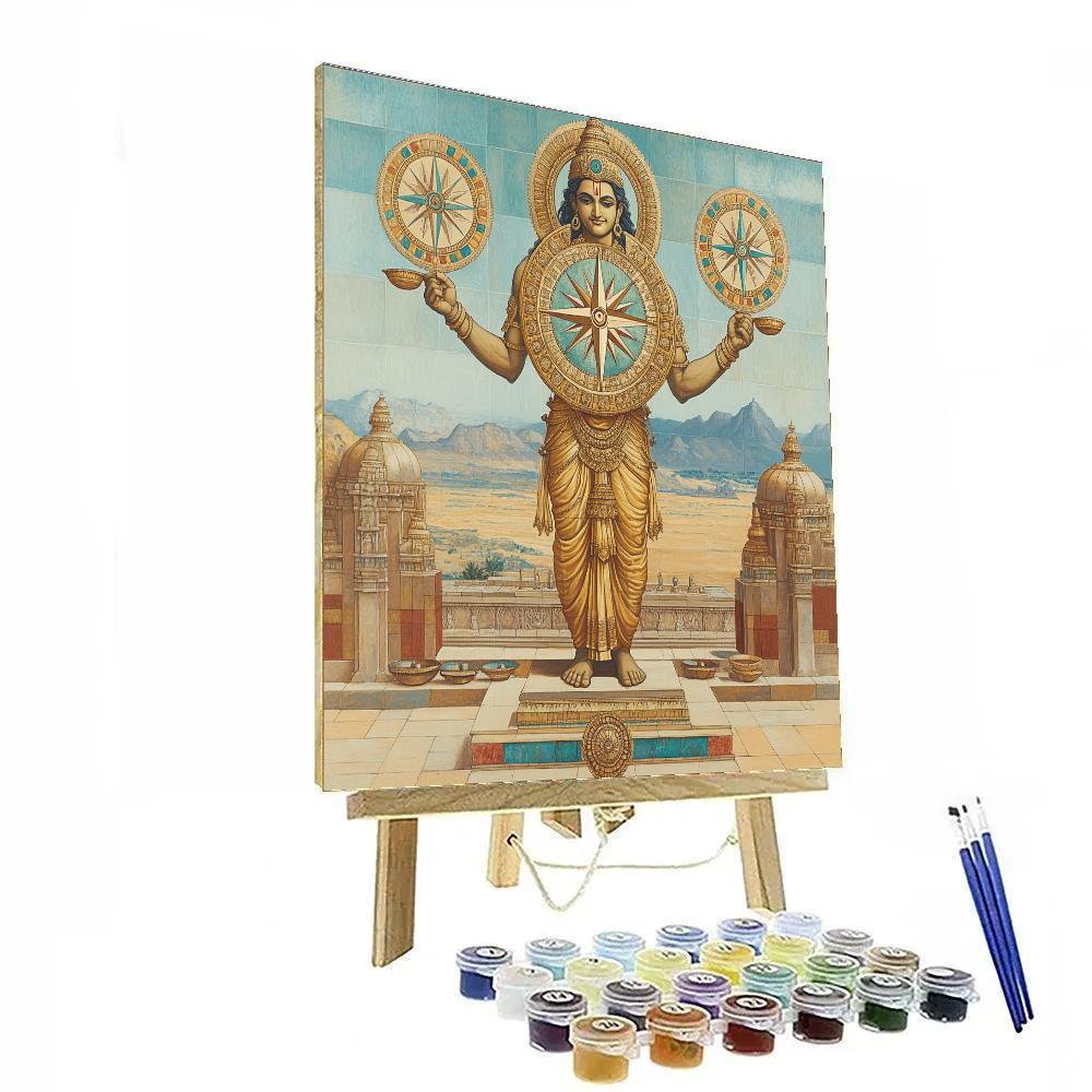 Brahma Crafted Compass Of The Four Directions Painting by numbers kit