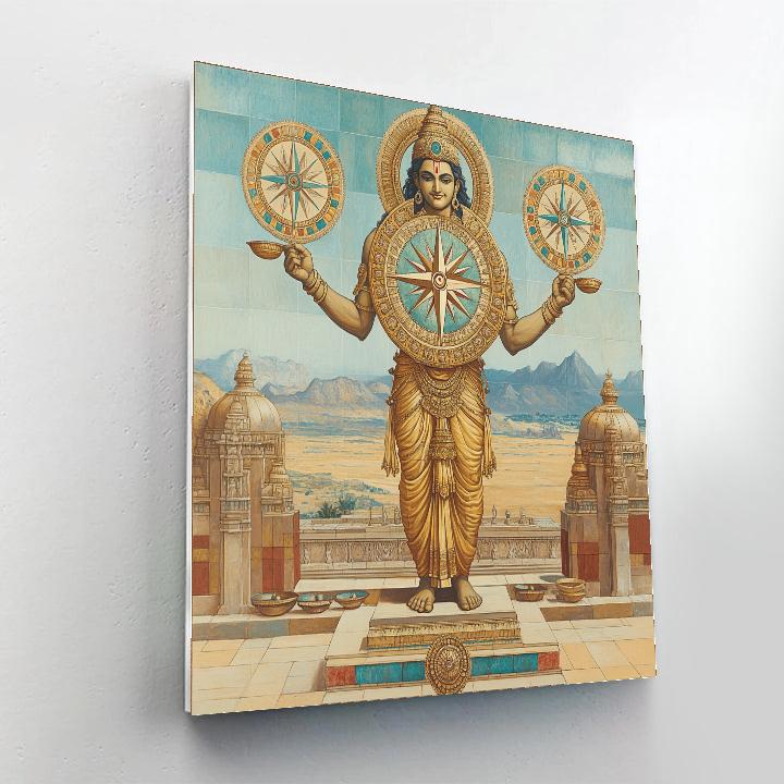 Brahma Crafted Compass Of The Four Directions Painting by numbers kit