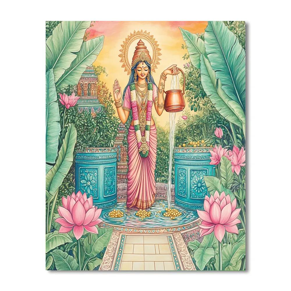 Lakshmi Grade Rain Garden Of Fortune paint by numbers