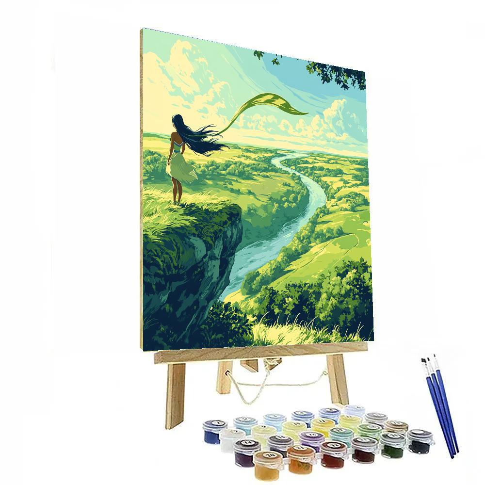 Pocahontas Windy Cliff Overlook paint by color
