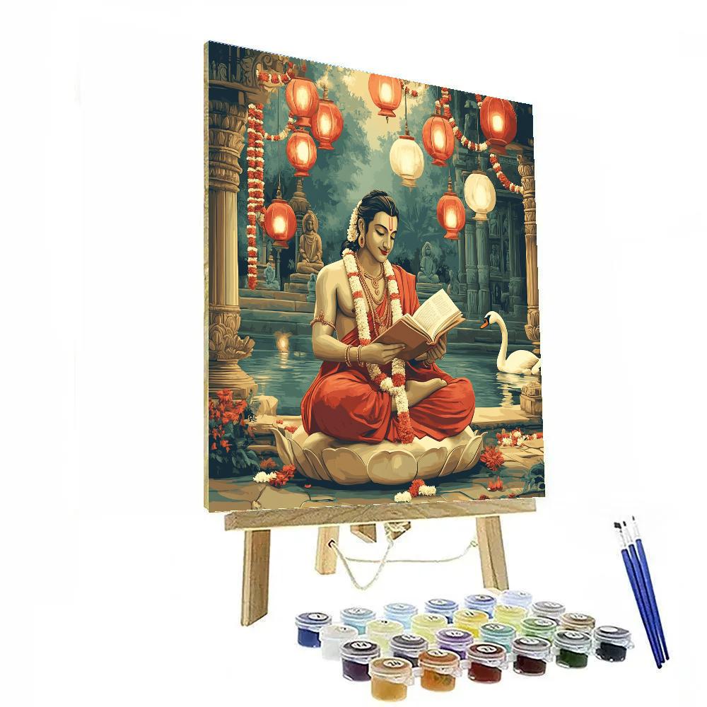 Festival Lanterns Above Brahma The Storyteller Number painting