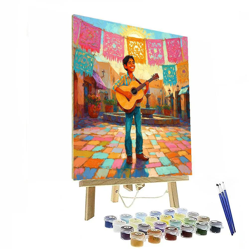 Miguel Rivera Music Plaza Sunshine paint by color