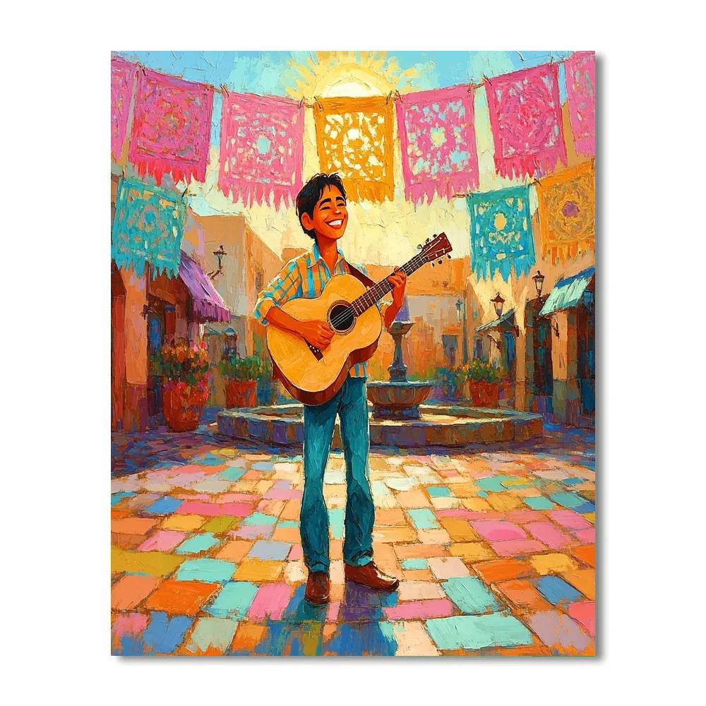 Miguel Rivera Music Plaza Sunshine paint by color