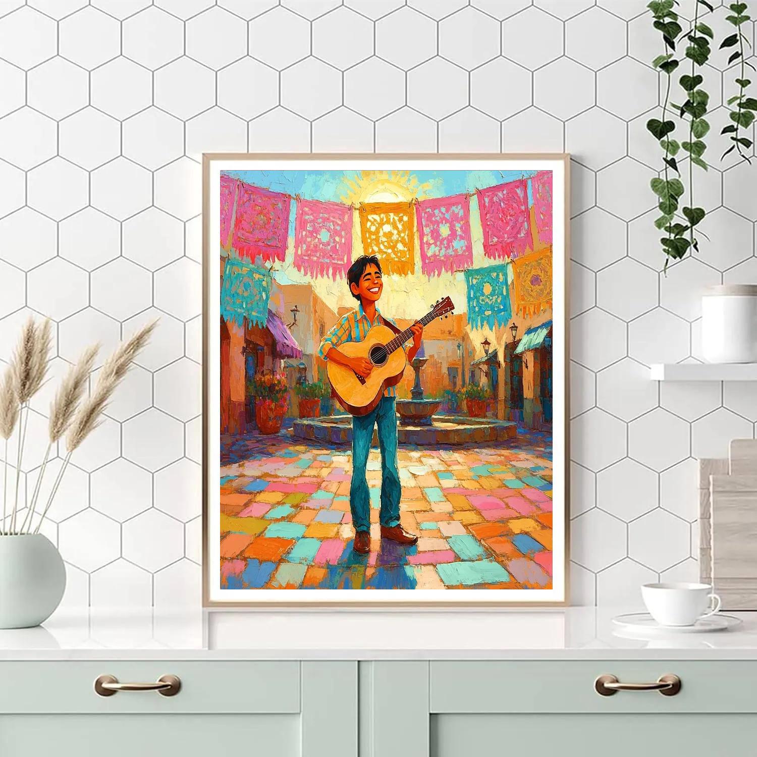 Miguel Rivera Music Plaza Sunshine paint by color